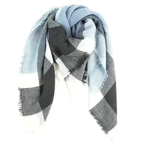 Neal LINK Women's Scarves Wraps Warm Blanket Scarf Shawl Winter Plaid Scarfs for Women - 6