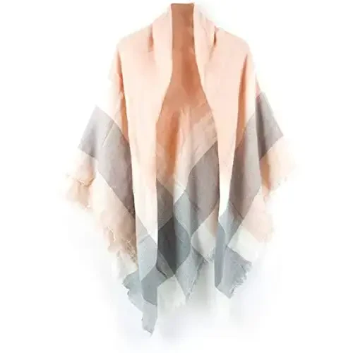 Neal LINK Женский клетчатый шарф-плед, большой объемный шарф, клетчатый платок - 1