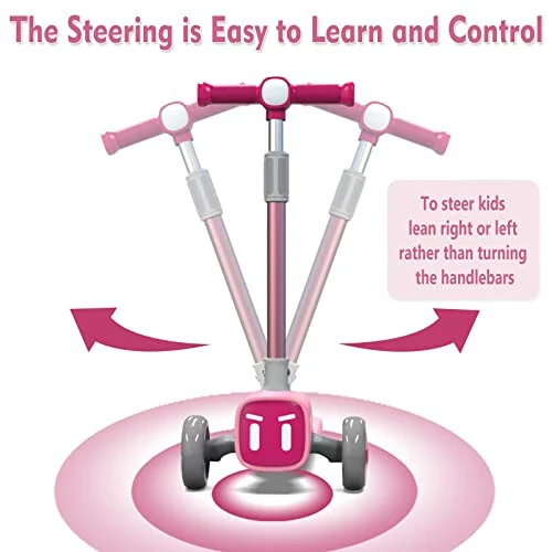 Небьющийся и никогда не падающий 2-в-1 самокат для детей с 3 колесами для мальчиков и девочек в возрасте от 3 до 14 лет, регулируемая высота и съемное сиденье, расширенная нескользящая платформа, более безопасный для начинающих малышей - 5