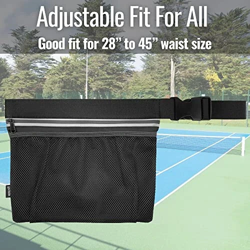Nebudo Tennis Ball Band Holder Pickleball Tennis Balls Pickleballs Holding Accessory for Women Skirt Men Waist Hip Bags Accessories Pouch Sack Pickle Ball Bag Carrier Gear Band Travel Pocket 8-Balls - 4