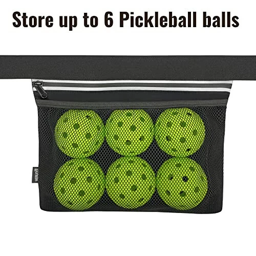 Nebudo Tennis Ball Band Holder Pickleball Tennis Balls Pickleballs Holding Accessory for Women Skirt Men Waist Hip Bags Accessories Pouch Sack Pickle Ball Bag Carrier Gear Band Travel Pocket 8-Balls - 5