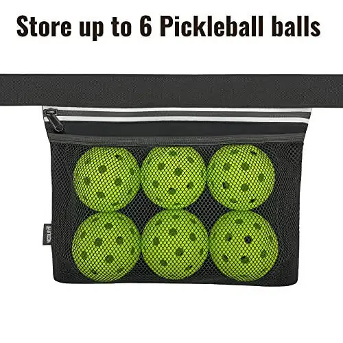 Nebudo Tennis Ball Band Holder Pickleball Tennis Balls Pickleballs Holding Accessory for Women Skirt Men Waist Hip Bags Accessories Pouch Sack Pickle Ball Bag Carrier Gear Band Travel Pocket 8-Balls - 5