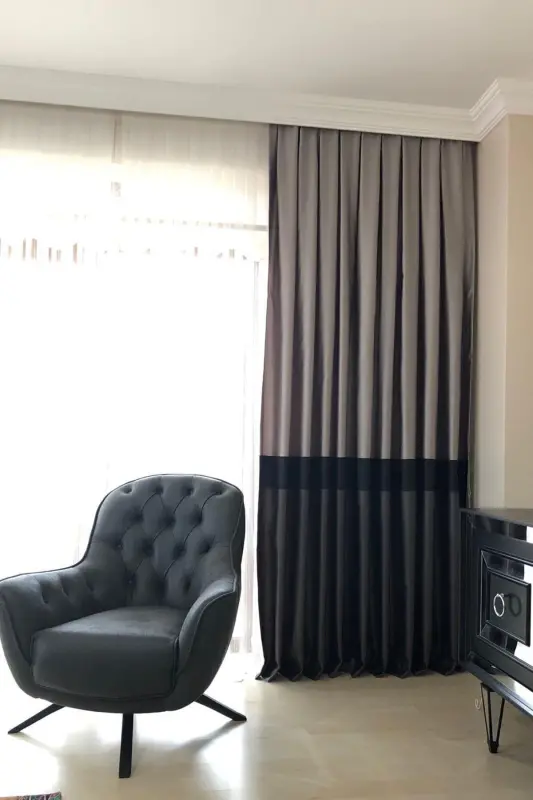Nebumu Ihal Milano Blackout Curtain Grey Anthracite - 4