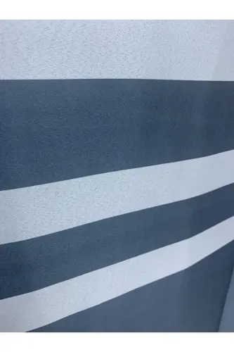 Nebumu Roma Bordürlü Pileli Fon Perde-Gri Antrasit - 6