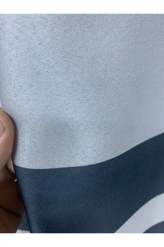 Nebumu Roma Bordürlü Pileli Fon Perde-Gri Antrasit - 7