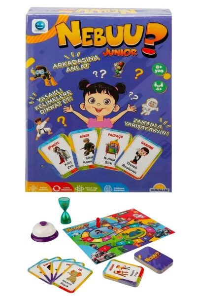 Nebuu Junior Kartlı Kelime Anlatma Zeka Geliştirici Çocuk Yetişkin Oyun Seti 1 Paket - 1