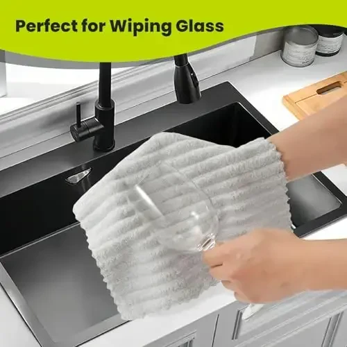 Neessno 12 Pack Cleaning Cloth,Ultra Soft Absorbent Quick Drying Microfiber Cleaning Rags,No Scratches,Reusable,Washable,Lint Free Cleaning Towels for Kitchen,Window,Glass,car,11.8