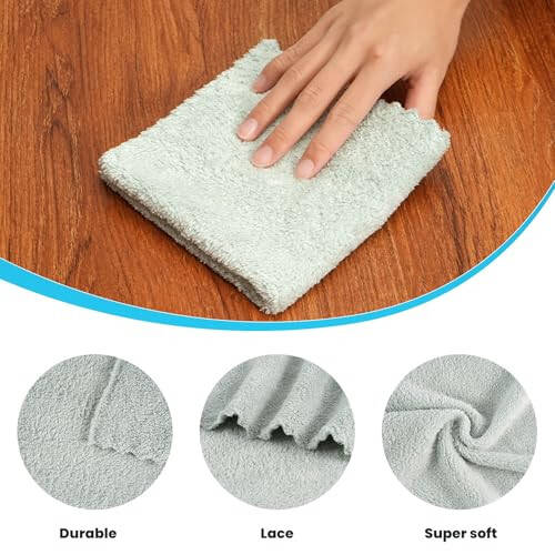 Neessno 12 Pack Cleaning Cloth,Ultra Soft Absorbent Quick Drying Microfiber Cleaning rags,No scratches,Reusable,Washable,Lint Free Cleaning Towels for Kitchen,Window,Glass,car,11.8