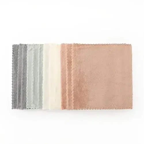 Neessno 12 Pack Cleaning Cloth,Ultra Soft Absorbent Quick Drying Microfiber Cleaning rags,No scratches,Reusable,Washable,Lint Free Cleaning Towels for Kitchen,Window,Glass,car,11.8