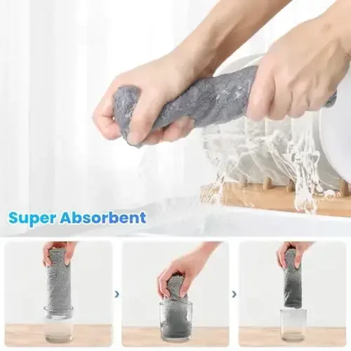 Neessno 12 Pack Tozalash Matosi, Ultra Yumshoq Absorbe Tez Quriydigan Mikrofiber Tozalash Latta, Chizilmaydi, Qayta Foydalanish Mumkin, Yuviladigan, Tuk Qoldirmaydigan Oshxona Sochiqlari, Darcha, Oyna, Mashina, 11.8