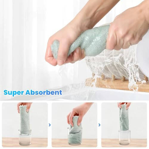 Neessno 12 Pack Cleaning Cloth,Ultra Soft Absorbent Quick Drying Microfiber Cleaning rags,No scratches,Reusable,Washable,Lint Free Cleaning Towels for Kitchen,Window,Glass,car,11.8