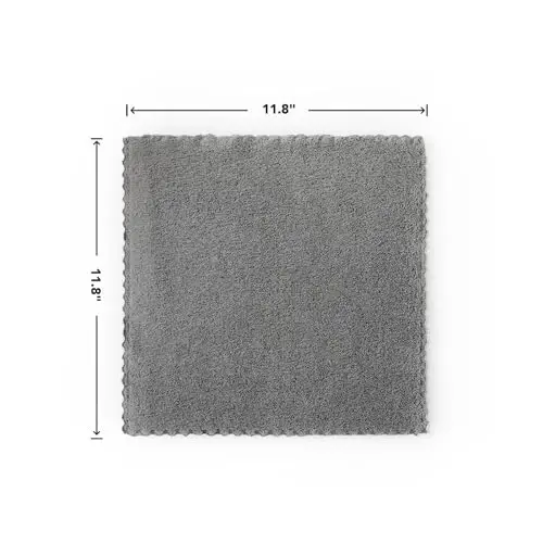 Neessno 12 Pack Cleaning Cloth,Ultra Soft Absorbent Quick Drying Microfiber Cleaning rags,No scratches,Reusable,Washable,Lint Free Cleaning Towels for Kitchen,Window,Glass,car,11.8