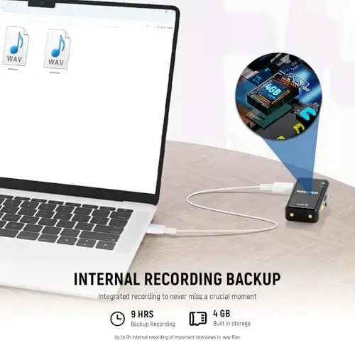 NEEWER CM28 simsiz yaka mikrofon tizimi, 1 marta bosish bilan shovqinni bekor qilish, 4GB xotira 9 soat 48KHz 16 Bit siqilmagan audio uchun, iPhone/Android/PC/Kamera/iPad bilan mos keluvchi yaka mikrofon - 4