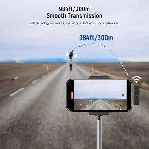 NEEWER KM15 Simsiz Yaka Mikrofon Tizimi iPhone Android Telefon PC Kompyuter bilan mos, Mini USB C shovqinni bekor qiluvchi yaka mikrofoni, 300m diapazon 48KHz/24Bit 9H Video Yozuv Oqimi uchun Batareya - 7