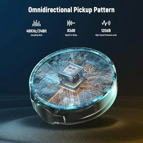 NEEWER KM18 Wireless Microphone with USB C Charging Case OTG 48KHz 24Bit 20H Battery 3.5mm TRS 150m Range Noise Cancelling Mini Lapel Lavalier Mic Compatible with Camera iPhone Android Phone Laptop PC - 2