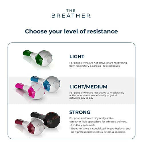 THE BREATHER │ Natural Breathing Exerciser Trainer For Drug-Free Respiratory Therapy │ Breathe Easier with Stronger Lungs │ Guided Mobile Training App Included - 4
