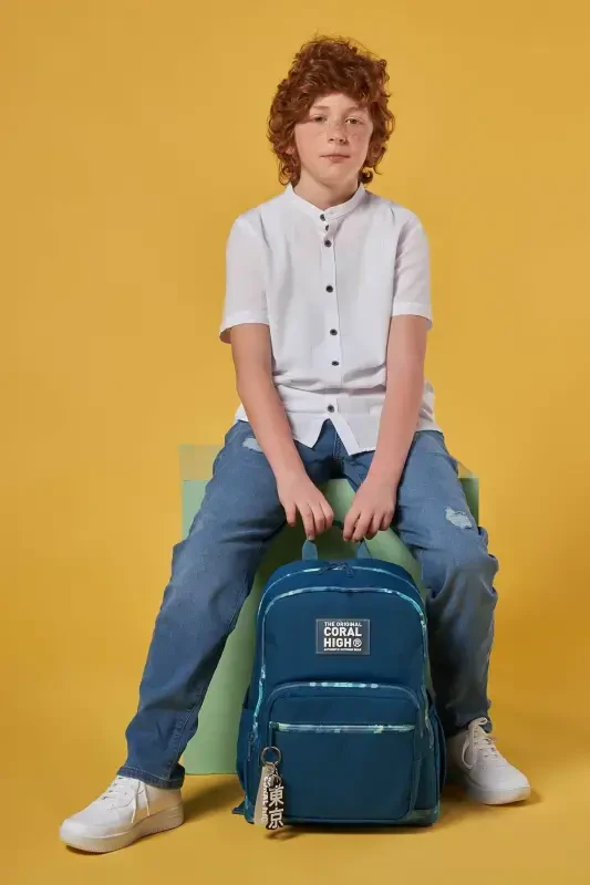 Nefti Kamuflaj Desenli 3'lü SET Maktab Ryukzaki-nefti - 5