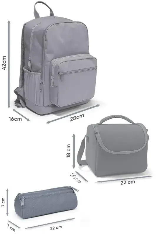 Nefti Kamuflaj Desenli 3'lü SET Maktab Ryukzaki-nefti - 8