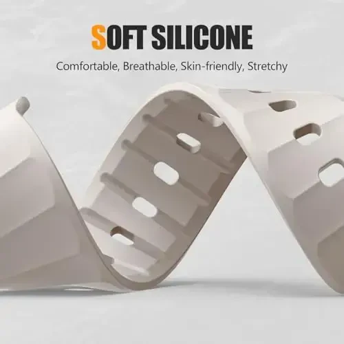 Negatta Sport Band Compatible with Apple Watch 49mm 46mm 45mm 44mm 42mm for Men Women, Soft Silicone Breathable Wristband Replacement Strap for iWatch Ultra 2 SE Series 10 9 8 7 6 5 4 3 2 1 - 4