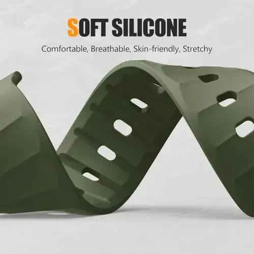 Negatta Sport Band Compatible with Apple Watch 49mm 46mm 45mm 44mm 42mm for Men Women, Soft Silicone Breathable Wristband Replacement Strap for iWatch Ultra 2 SE Series 10 9 8 7 6 5 4 3 2 1 - 4