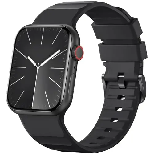 Negatta Sport Band Compatible with Apple Watch 49mm 46mm 45mm 44mm 42mm for Men Women, Soft Silicone Breathable Wristband Replacement Strap for iWatch Ultra 2 SE Series 10 9 8 7 6 5 4 3 2 1 - 1