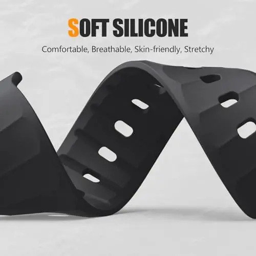Negatta Sport Band Compatible with Apple Watch 49mm 46mm 45mm 44mm 42mm for Men Women, Soft Silicone Breathable Wristband Replacement Strap for iWatch Ultra 2 SE Series 10 9 8 7 6 5 4 3 2 1 - 4