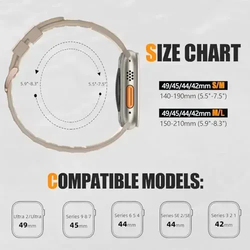 Negatta Sport Band Compatible with Apple Watch 49mm 46mm 45mm 44mm 42mm for Men Women, Soft Silicone Breathable Wristband Replacement Strap for iWatch Ultra 2 SE Series 10 9 8 7 6 5 4 3 2 1 - 6