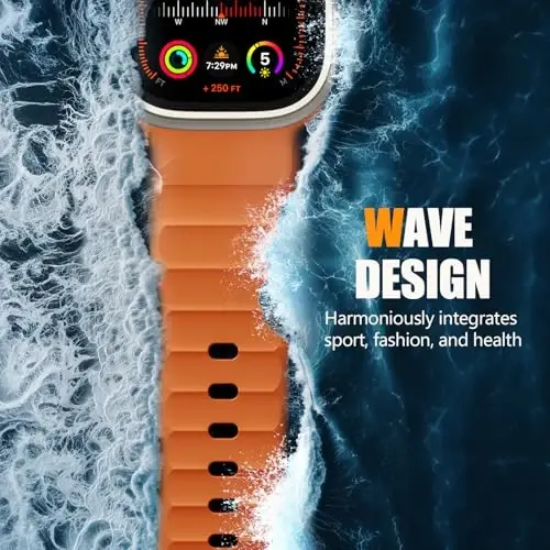 Negatta Sport Band Apple Watch 49mm 46mm 45mm 44mm 42mm erkaklar ayollar uchun mos keladi, Yumshoq silikon nafas oladigan bilaguzuk iWatch Ultra 2 SE Series 10 9 8 7 6 5 4 3 2 1 uchun almashtirish tasma - 3
