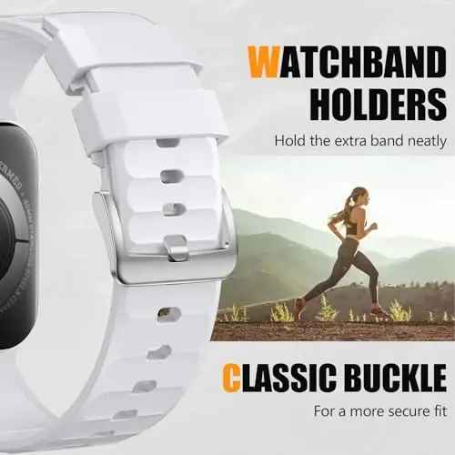 Negatta Sport Band Apple Watch 49mm 46mm 45mm 44mm 42mm erkaklar ayollar uchun mos, Yumshoq silikon nafas oladigan bilaguzuk iWatch Ultra 2 SE Series 10 9 8 7 6 5 4 3 2 1 uchun almashtirish tasmasi - 5