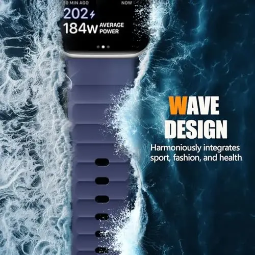 Negatta Sport Band Apple Watch 49mm 46mm 45mm 44mm 42mm erkaklar ayollar uchun mos, Yumshoq silikon nafas oladigan bilaguzuk iWatch Ultra 2 SE Series 10 9 8 7 6 5 4 3 2 1 uchun almashtirish tasmasi - 3