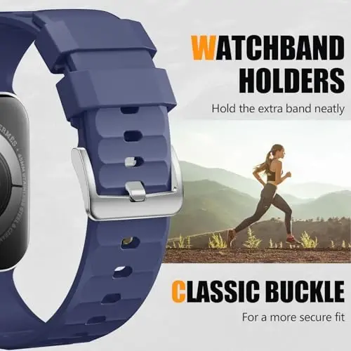 Negatta Sport Band Apple Watch 49mm 46mm 45mm 44mm 42mm erkaklar ayollar uchun mos, Yumshoq silikon nafas oladigan bilaguzuk iWatch Ultra 2 SE Series 10 9 8 7 6 5 4 3 2 1 uchun almashtirish tasmasi - 5