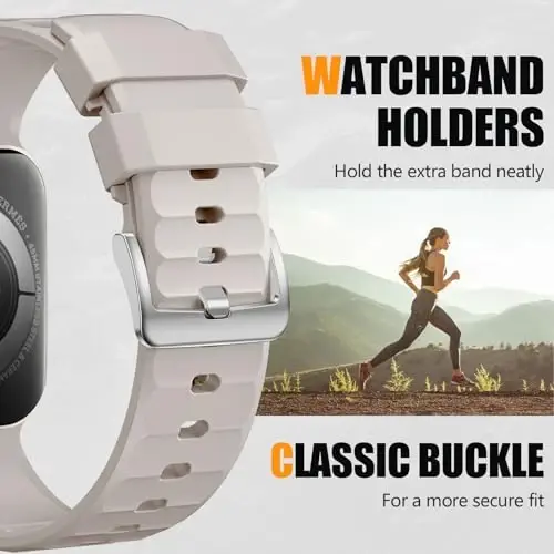 Negatta Sport Band Apple Watch 49mm 46mm 45mm 44mm 42mm erkaklar ayollar uchun mos, yumshoq silikon nafas oladigan bilaguzuk iWatch Ultra 2 SE Series 10 9 8 7 6 5 4 3 2 1 uchun almashtirish tasmasi - 5