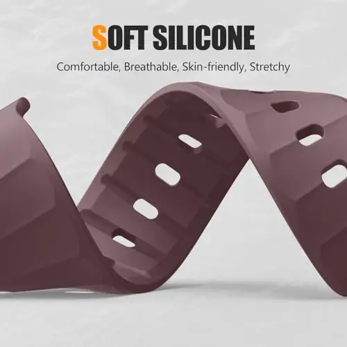 Negatta Sport Band Apple Watch 49mm 46mm 45mm 44mm 42mm erkaklar ayollar uchun mos, Yumshoq silikon nafas oladigan bilaguzuk iWatch Ultra 2 SE Series 10 9 8 7 6 5 4 3 2 1 uchun almashtirish tasmasi - 4