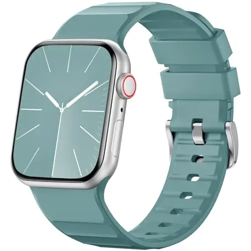 Negatta Sport Band Apple Watch 49mm 46mm 45mm 44mm 42mm erkaklar va ayollar uchun mos keladi, Yumshoq silikon nafas oladigan bilaguzuk iWatch Ultra 2 SE Series 10 9 8 7 6 5 4 3 2 1 uchun almashtirish tasmasi - 1
