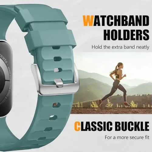 Negatta Sport Band Apple Watch 49mm 46mm 45mm 44mm 42mm erkaklar va ayollar uchun mos keladi, Yumshoq silikon nafas oladigan bilaguzuk iWatch Ultra 2 SE Series 10 9 8 7 6 5 4 3 2 1 uchun almashtirish tasmasi - 5