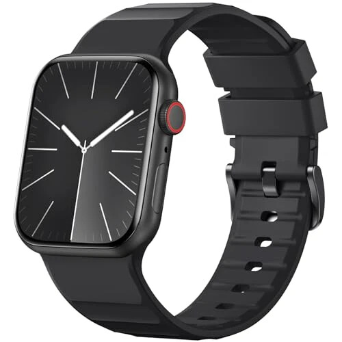 Negatta Sport Band Apple Watch 49mm 46mm 45mm 44mm 42mm erkaklar va ayollar uchun mos, yumshoq silikon nafas oladigan bilaguzuk iWatch Ultra 2 SE Series 10 9 8 7 6 5 4 3 2 1 uchun almashtirish tasmasi - Negatta