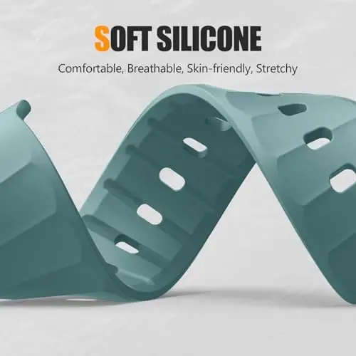 Negatta Sport Band Compatible with Apple Watch 49mm 46mm 45mm 44mm 42mm for Men Women, Soft Silicone Breathable Wristband Replacement Strap for iWatch Ultra 2 SE Series 10 9 8 7 6 5 4 3 2 1 - 3