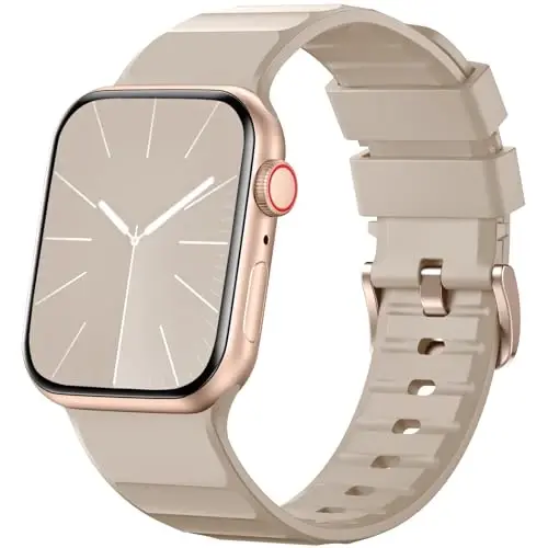 Negatta Sport Band Compatible with Apple Watch 49mm 46mm 45mm 44mm 42mm for Men Women, Soft Silicone Breathable Wristband Replacement Strap for iWatch Ultra 2 SE Series 10 9 8 7 6 5 4 3 2 1 - 1