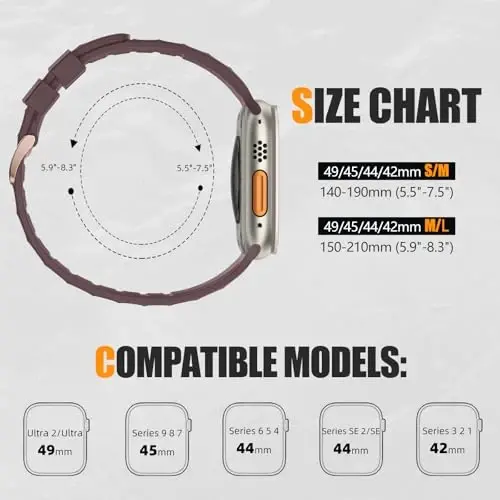 Negatta Sport Band Compatible with Apple Watch 49mm 46mm 45mm 44mm 42mm for Men Women, Soft Silicone Breathable Wristband Replacement Strap for iWatch Ultra 2 SE Series 10 9 8 7 6 5 4 3 2 1 - 6