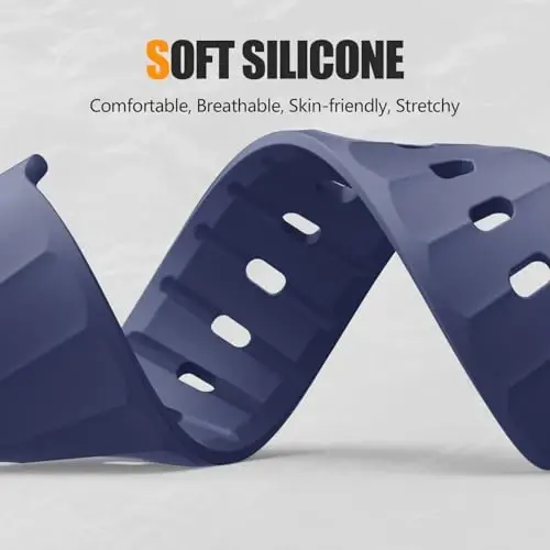 Negatta Sport Band Совместим с Apple Watch 49mm 46mm 45mm 44mm 42mm для мужчин и женщин, мягкий силиконовый дышащий ремешок на запястье для iWatch Ultra 2 SE Series 10 9 8 7 6 5 4 3 2 1 - 4