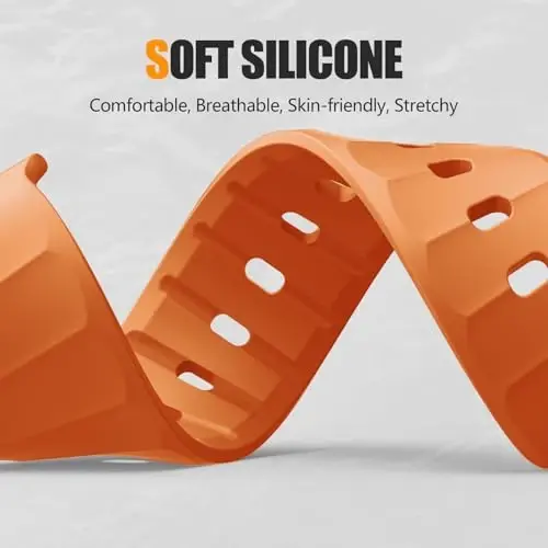 Negatta Sport Band Совместим с Apple Watch 49мм 46мм 45мм 44мм 42мм для мужчин и женщин, мягкий силиконовый дышащий сменный ремешок для iWatch Ultra 2 SE Series 10 9 8 7 6 5 4 3 2 1 - 4