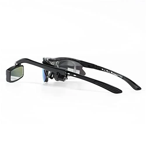 NELboNs Bike Goggles Rearview Mirror 360 Degree Adjustable Lightweight Wide Angle Rotatable Glasses Bike Mirror 1 Piece (Not Included Glasses, Self-Provided Glue) - NELboNs