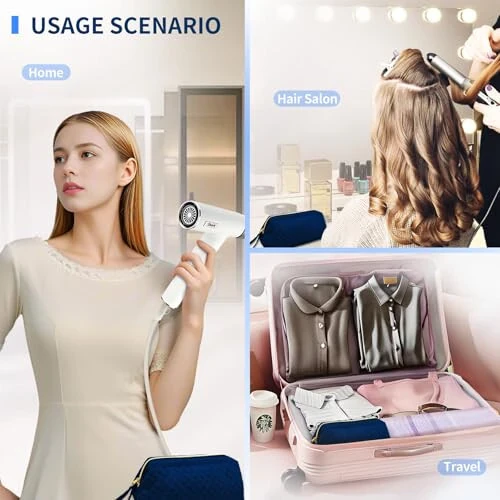 NENYX Однослойный водонепроницаемый дорожный чехол для фена/Shark Flexstyle/Dyson Airwrap и аксессуаров для укладки волос, синий (только сумка) - 6