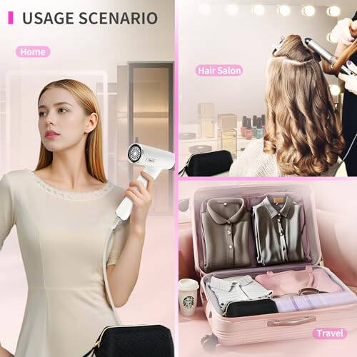 NENYX Soch Quritgich/Shark Flexstyle/Dyson Airwrap va Soch Turmak Aksesuarlari Uchun Bir Qatlamli Suga Chidamli Sayohat Tashiydigan Chexol, Qora (Faqat Chexol) - 3