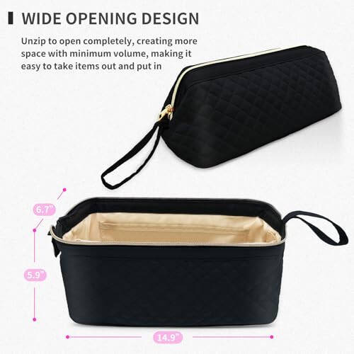 NENYX Soch Quritgich/Shark Flexstyle/Dyson Airwrap va Soch Turmak Aksesuarlari Uchun Bir Qatlamli Suga Chidamli Sayohat Tashiydigan Chexol, Qora (Faqat Chexol) - 6