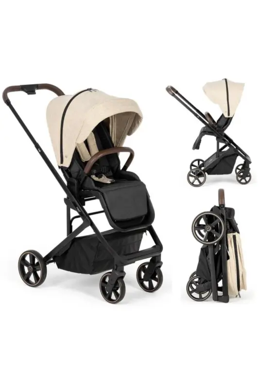 BEJ Neo 2 Tek Elle Kapanıp Açılabilen Çift Yönlu Bebek Arabası-BEİGE - BAGI
