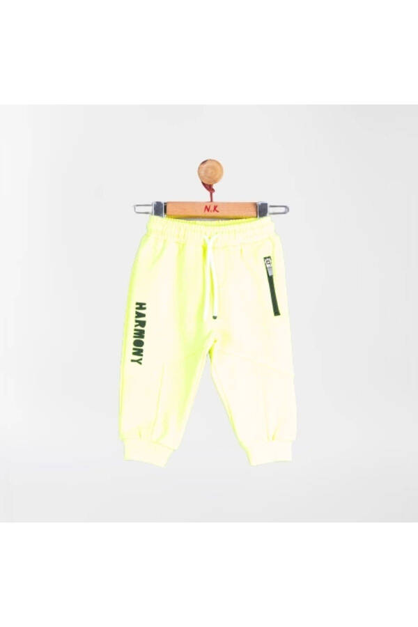 Neon Yellow Baby Boy Sweatpants - 3