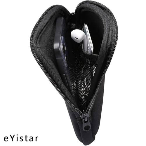 Neopren zarba chidamli isbot sumkasi katta hujayrali telefon qopqoni qopqog'i fermuar / bo'yin tasmasi bilan iPhone 14 Plus Samsung Galaxy Note20 Ultra S22 Ultra A13 A03 A23 Moto G Power 2022 LG Stylo 6 (Qora) - 2