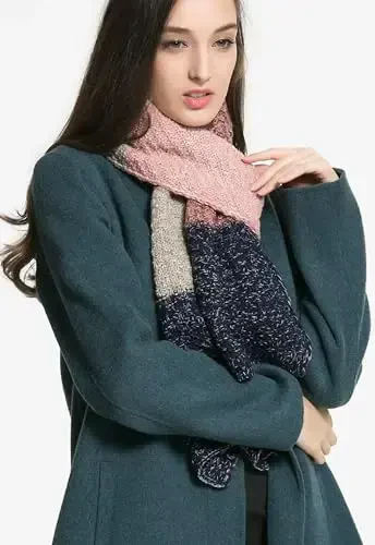 NEOSAN Ayollar Erkaklar Qish Qalin Kabel Triko O'ralgan Qo'pol Issiq Sharf - 3