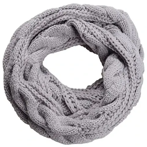 NEOSAN Ayollar Qalin Qovurg'ali Trikotaj Qishki Cheksizlik Halqa Sharf - 1